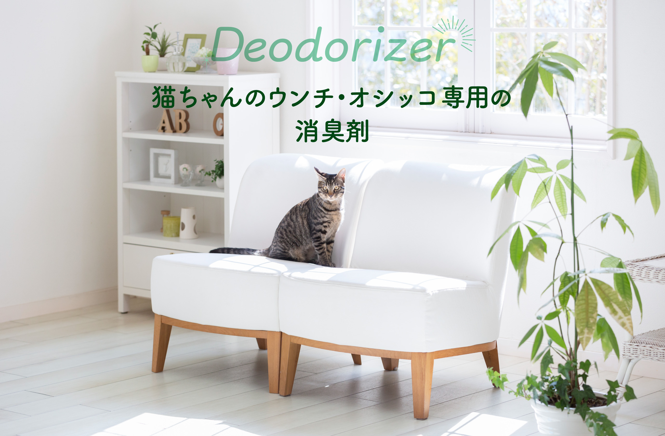 Deodorizer 猫ちゃんのウンチ・オシッコ専用の消臭剤
